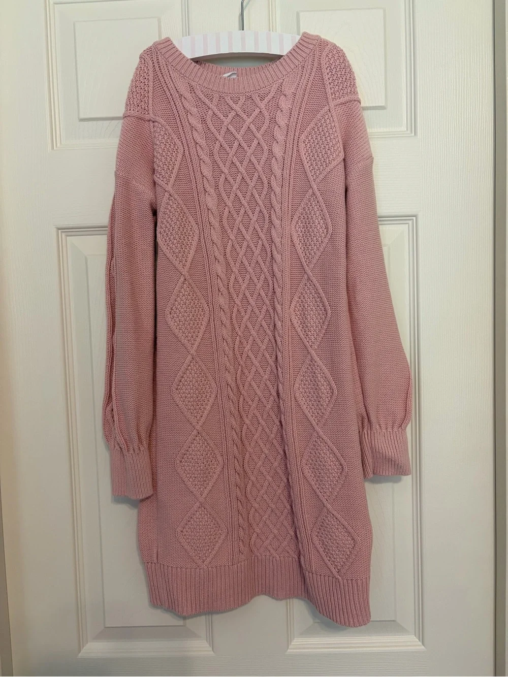 Gap Kids pink cable knit sweater dress - Size M